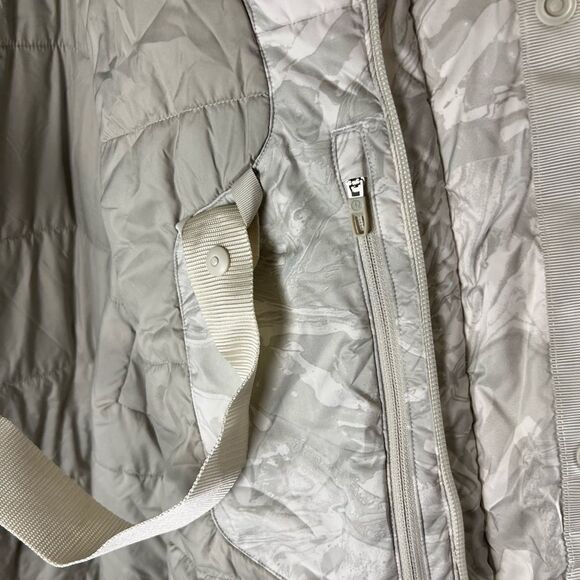 Lululemon Down Puffer Jacket Size L Maple Metamorphosis Light Neutral Multi - Picture 9 of 16